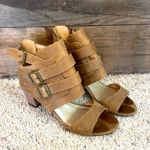 Joyfolie Leather Heeled Sandals